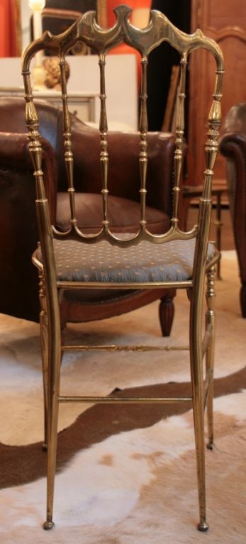Wonderful antique Italian Chiavari chair in solid bronze.