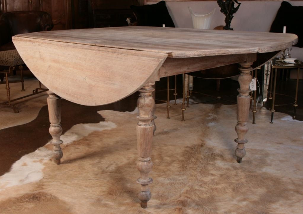 French Hand Painted Solid Oak Table