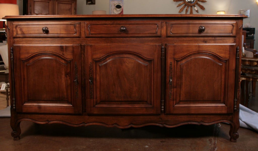 French Antique Louis XV Walnut Buffet