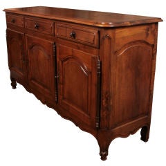 French Antique Louis XV Walnut Buffet