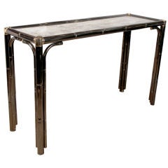 French Vintage Metal Console Table