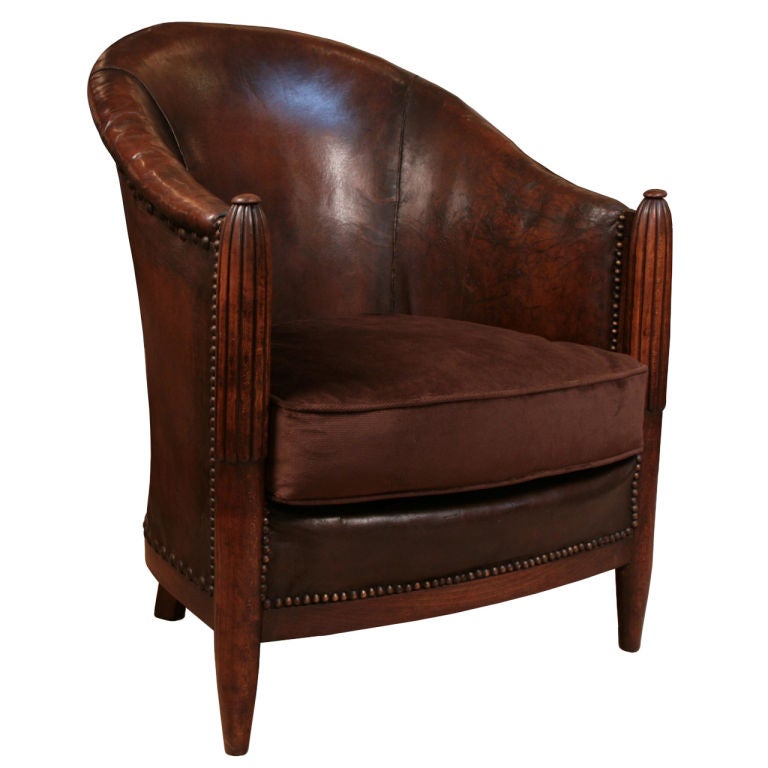 French Art Deco Period Club Chair