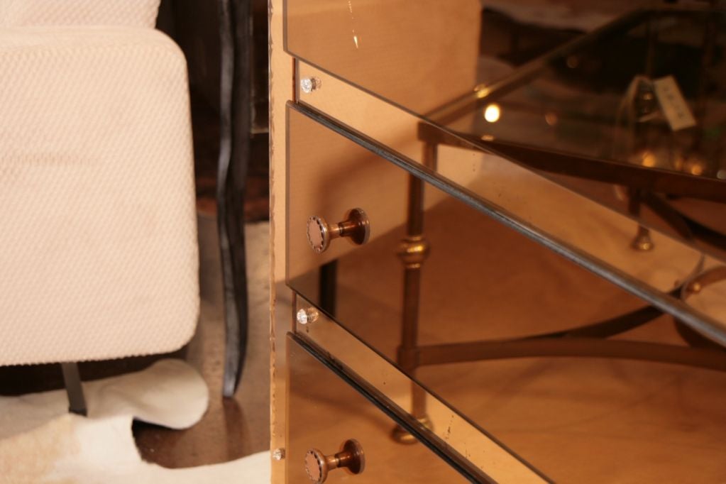 French Art Deco Period Mirrored Chest