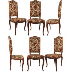 Set of Six French Antique Louis XV Style Chairs