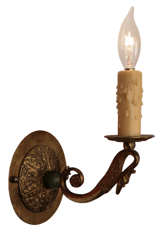 Pair of French Antique Empire Style Sconces