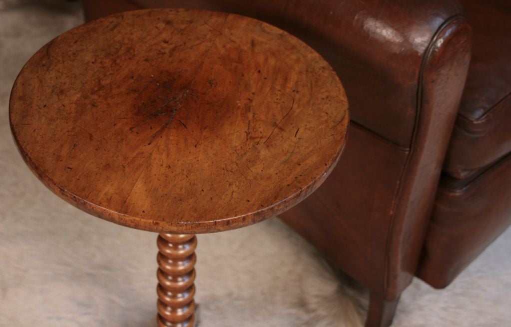 French Antique Petite Walnut Side Table