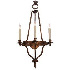 Spanish Vintage Gold Leafed Iron Sconce