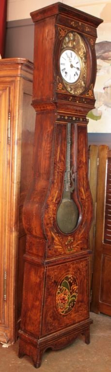 French Antique Morbiers Grandfather Clock 4