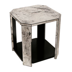 French Art Deco Period Mirrored Side Table