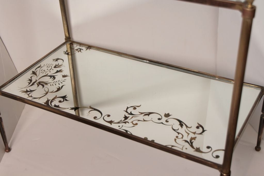 French Art Deco Period Brass Side Table
