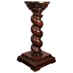 French Antique Solid Walnut Pedestal French Antique Solid Walnut Pedestal