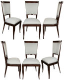 Set of Six French Art Deco Period Dining Chairs