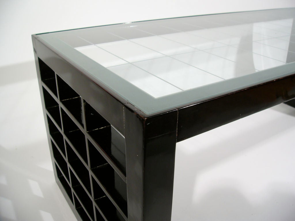 CUSTOM EBONIZED WOOD COFFEE TABLE by Melchiorre Bega 1