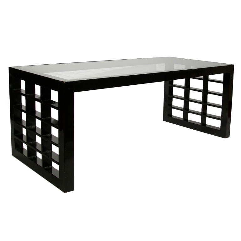 CUSTOM EBONIZED WOOD COFFEE TABLE by Melchiorre Bega
