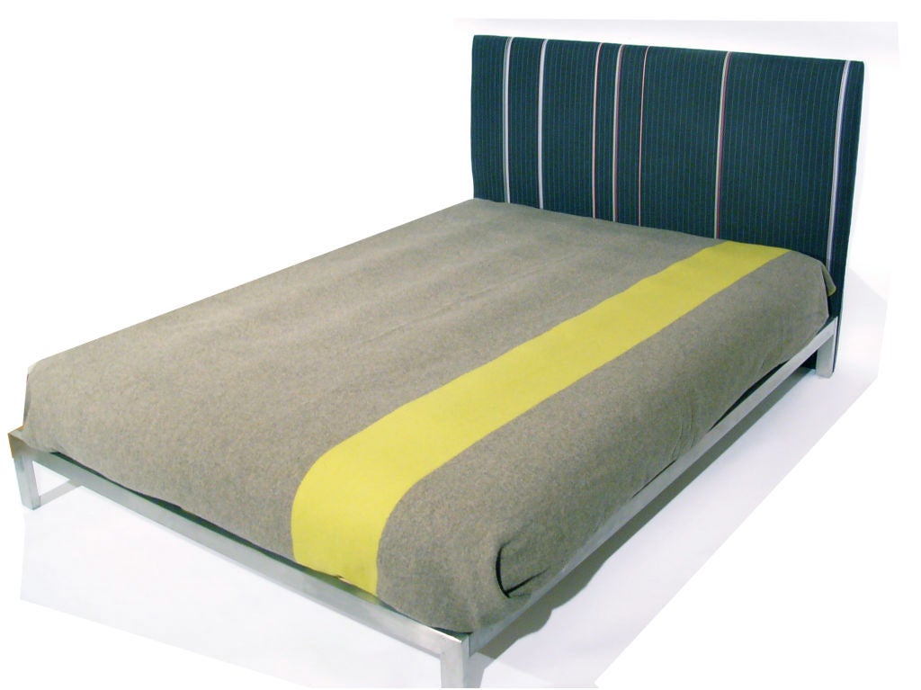 Custom Paul Smith Bespoke Stripe Mid Century style bed 2