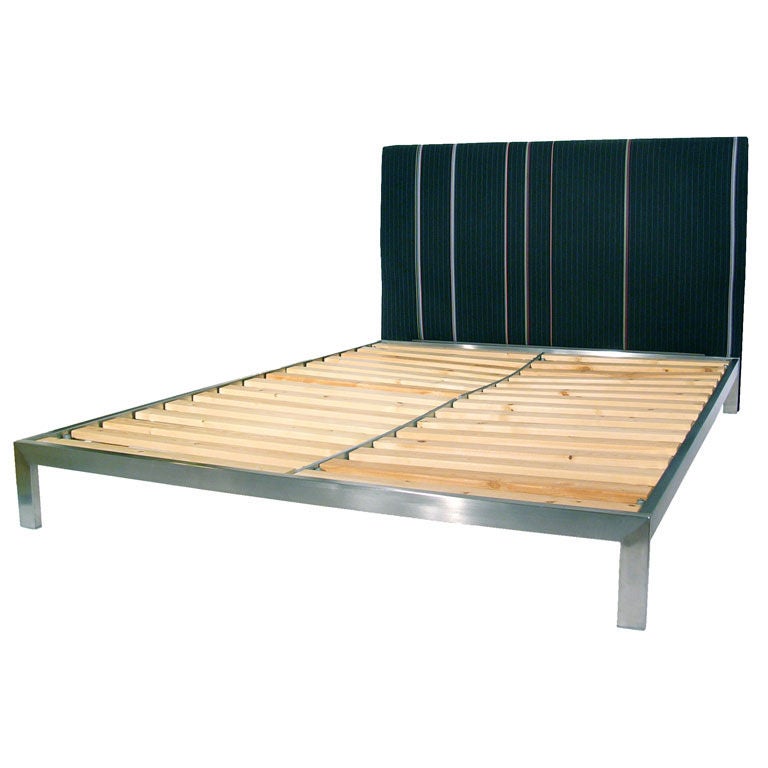 Custom Paul Smith Bespoke Stripe Mid Century style bed at 1stDibs
