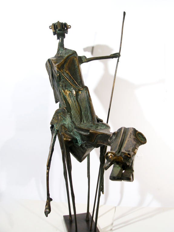 GUERRIERO by Virgilio Bari (1927- , and member of Studio Del Campo) is one of the largest known examples of Studio Del Campo sculpture, and particularly rare in that it is the only known work solely in bronze.