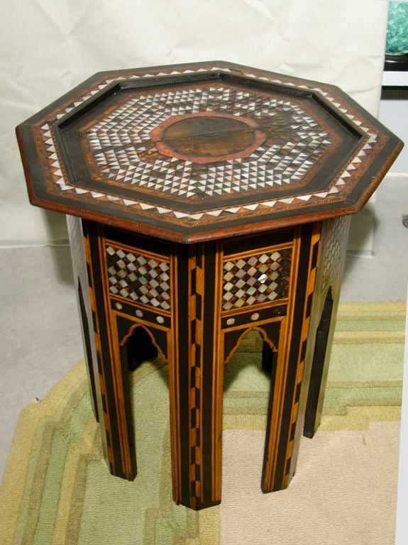 19TH CENTURY INLAID MOROCCAN SIDE TABLE