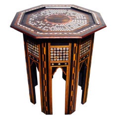 19TH CENTURY INLAID MOROCCAN SIDE TABLE
