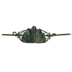 Vintage ITALIAN ART DECO VERDIGRIS BRONZE SHOP SIGN