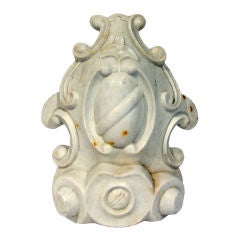 Italian Marble Crest-form Architectural Fragment