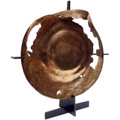 Cast Bronze Sculpture on Patinated Steel Support
