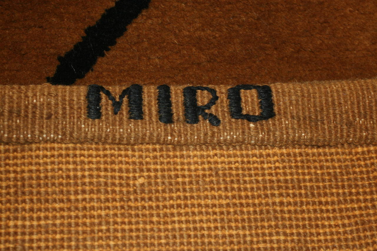 French Vintage Joan Miró Rug 48174