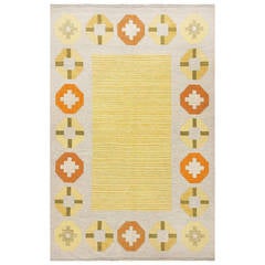 Vintage Swedish Kilim by Barbro Spinchorn