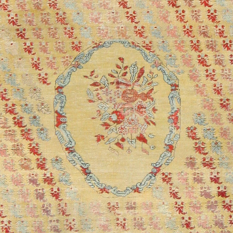 Wool 18th Century Turkish Ghiordes Carpet
