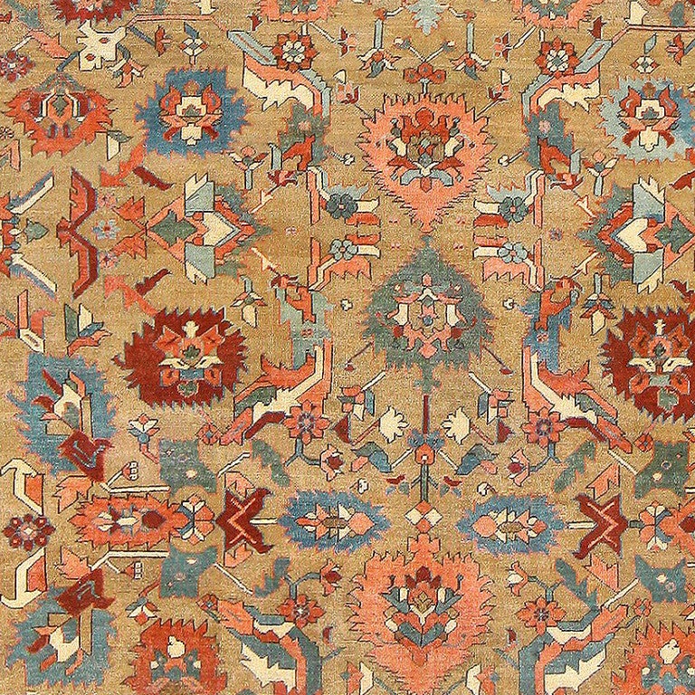 19th Century Antique Persian Bakshaish Rug