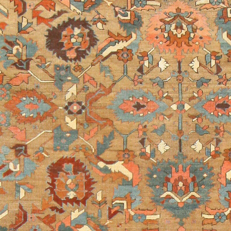 Antique Persian Bakshaish Rug, Origin: Persia, Circa: Final Quarter of the Nineteenth Century - Here is a truly exceptional antique Oriental rug - an antique Bakshaish carpet that was woven in Persia during the latter years of the nineteenth