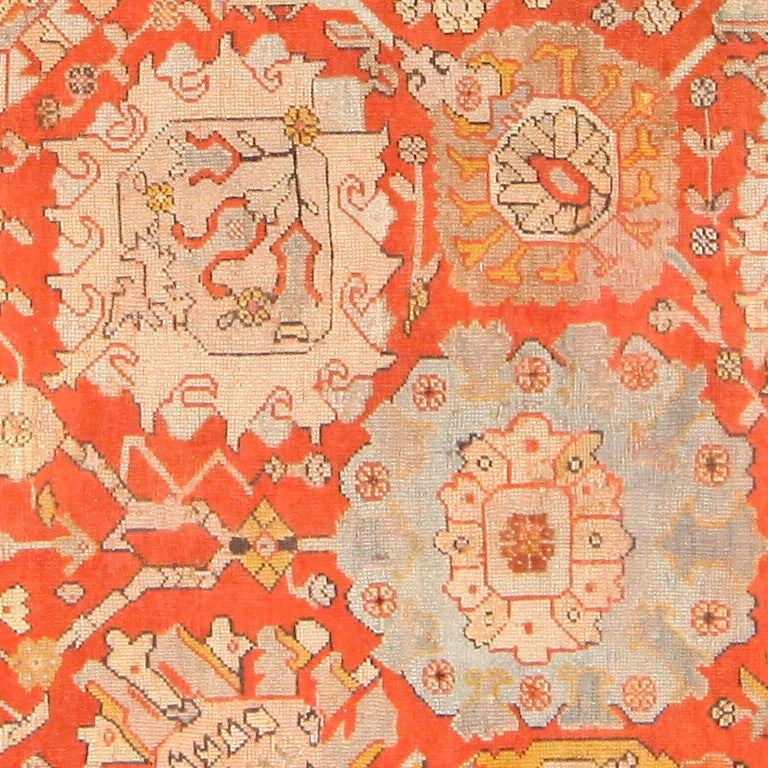 Gorgeous Antique Turkish Oushak Carpet 1