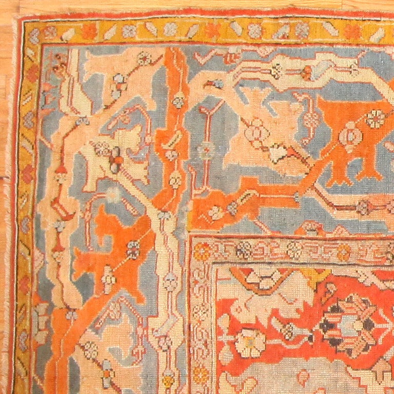 19th Century Gorgeous Antique Turkish Oushak Carpet
