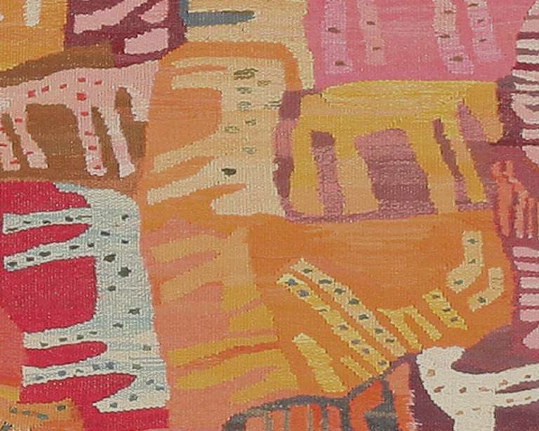 Mid-Century Modern Swedish Textile Art Rug