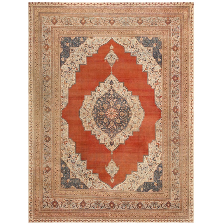 Antique Tabriz Persian Rug For Sale at 1stdibs