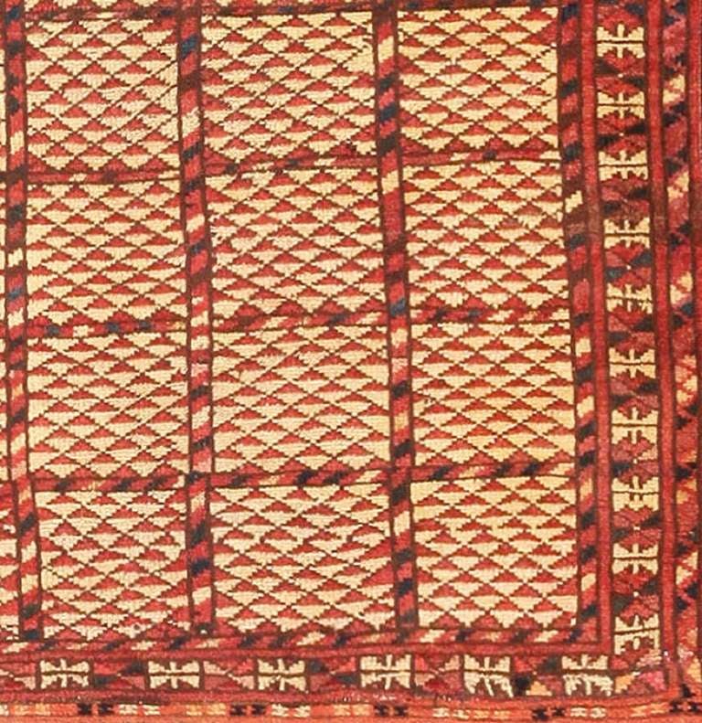Hand-Knotted Antique Bashir Prayer Rug