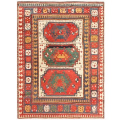 Antique Tribal Caucasian Kazak Rug 7