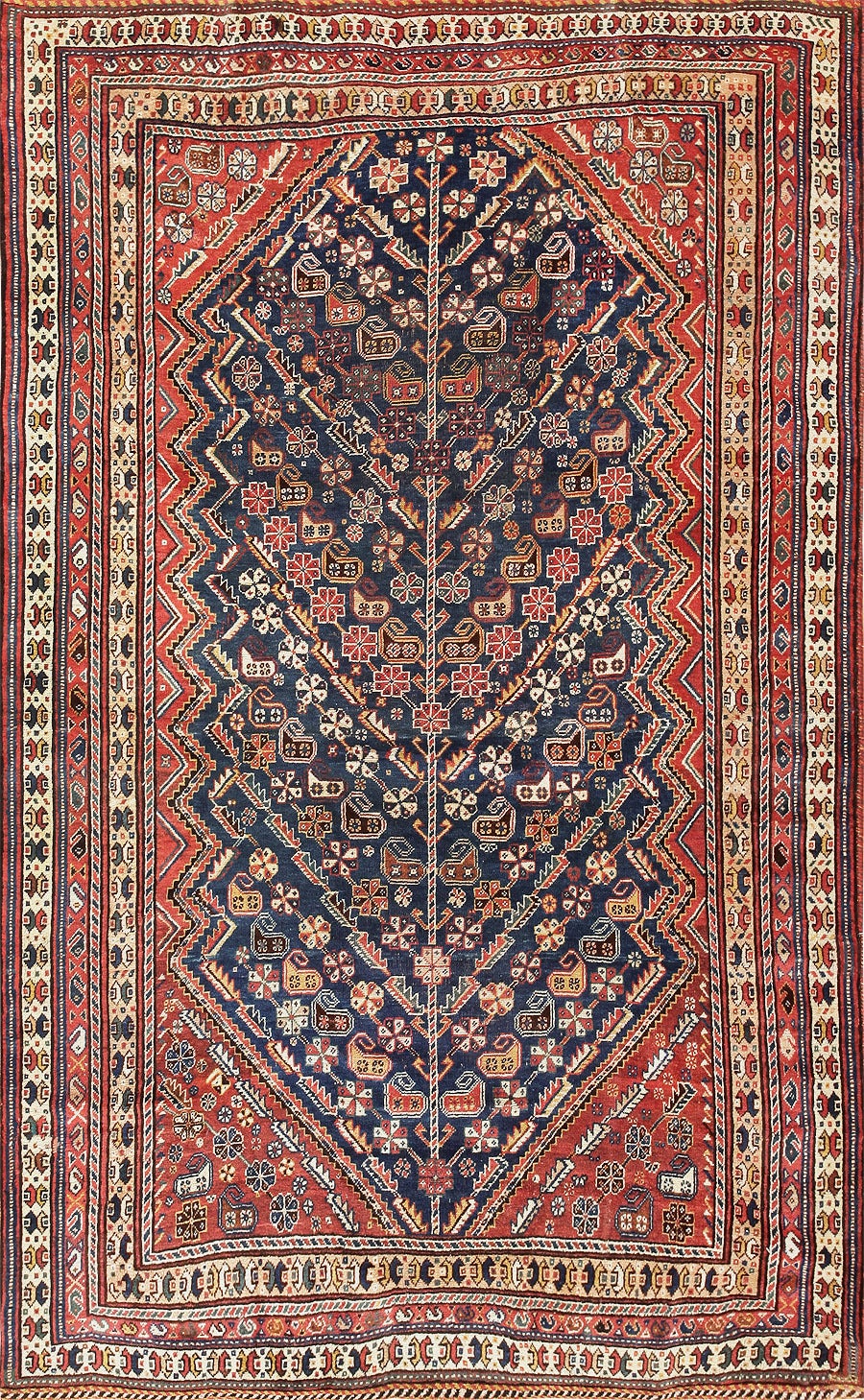 Antique Persian Tribal Gashgai (Qashqai) Rug