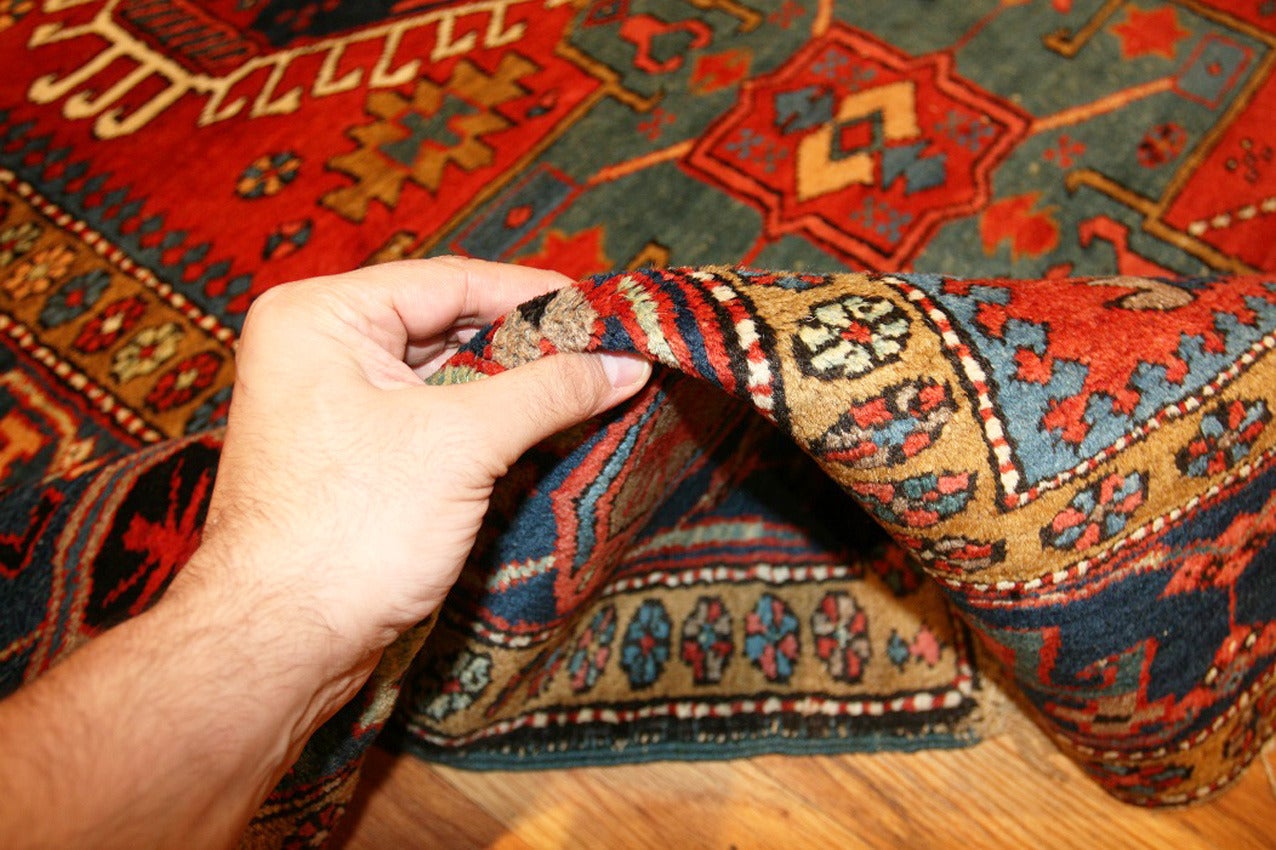 Heriz carpets are among the most recognizable rugs of Iran because of their distinctive monumental designs and the expressive power of their angular drawing. They tend to have strong medallion designs accented through the use of color, but allover