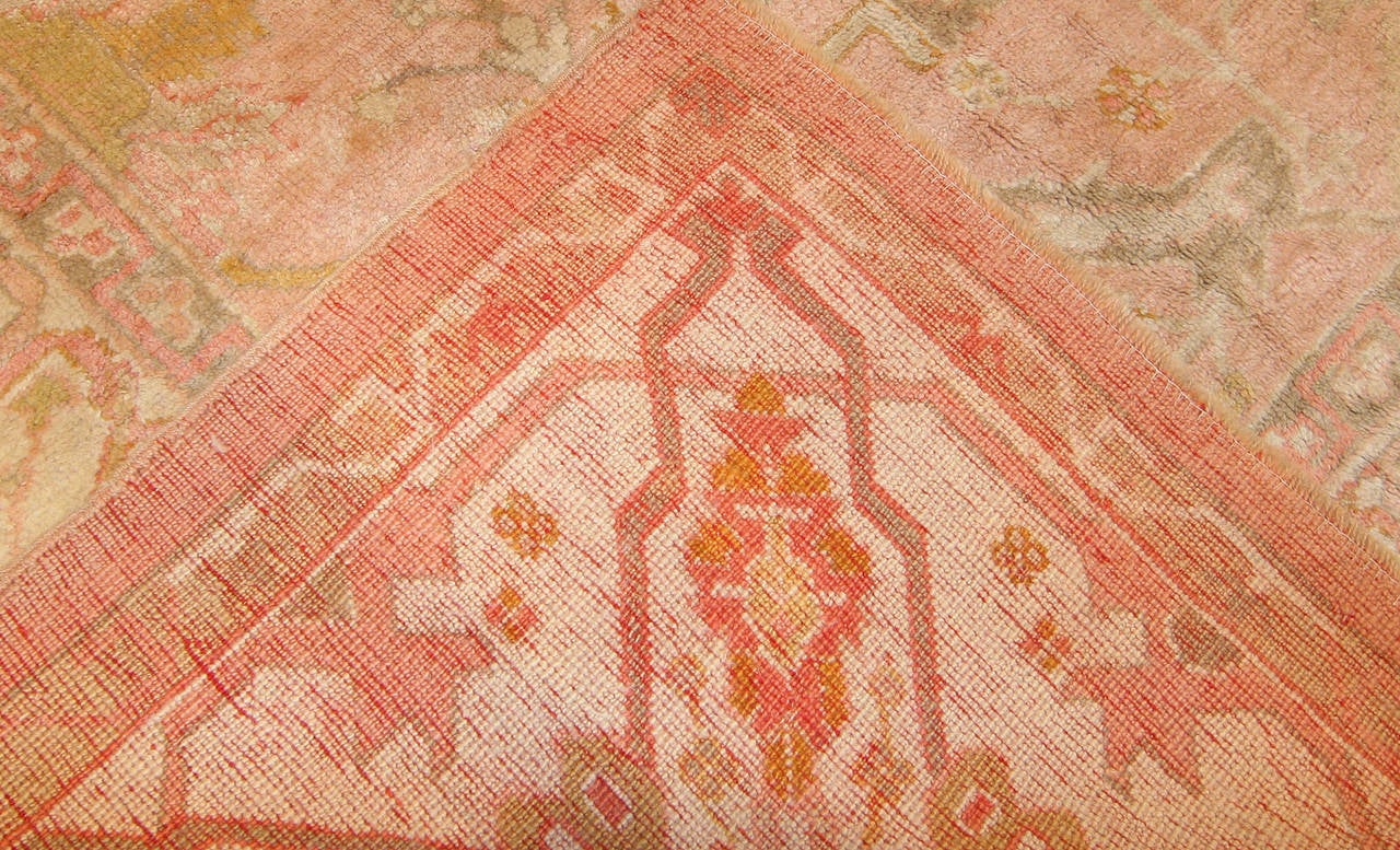 Wool Antique Turkish Oushak Carpet