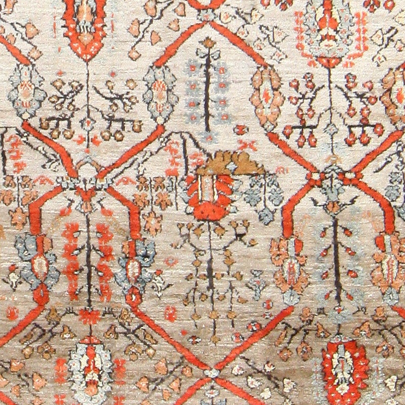 19th Century Antique Turkish Ghiordes Oushak Carpet