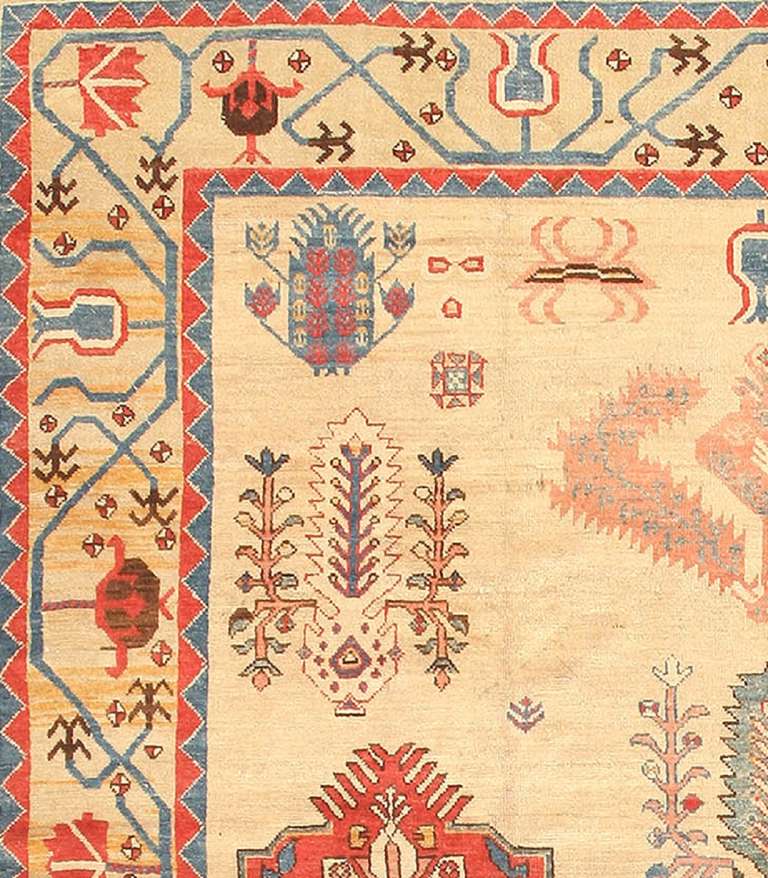 Among the larger rugs made in Iran, Bakshaish (Bakhshaish or Bakhshaysh) carpets are in a class by themselves. In essence they adapt the style and feeling of the finest smaller village or tribal rugs to the the scale of room-size pieces. The drawing