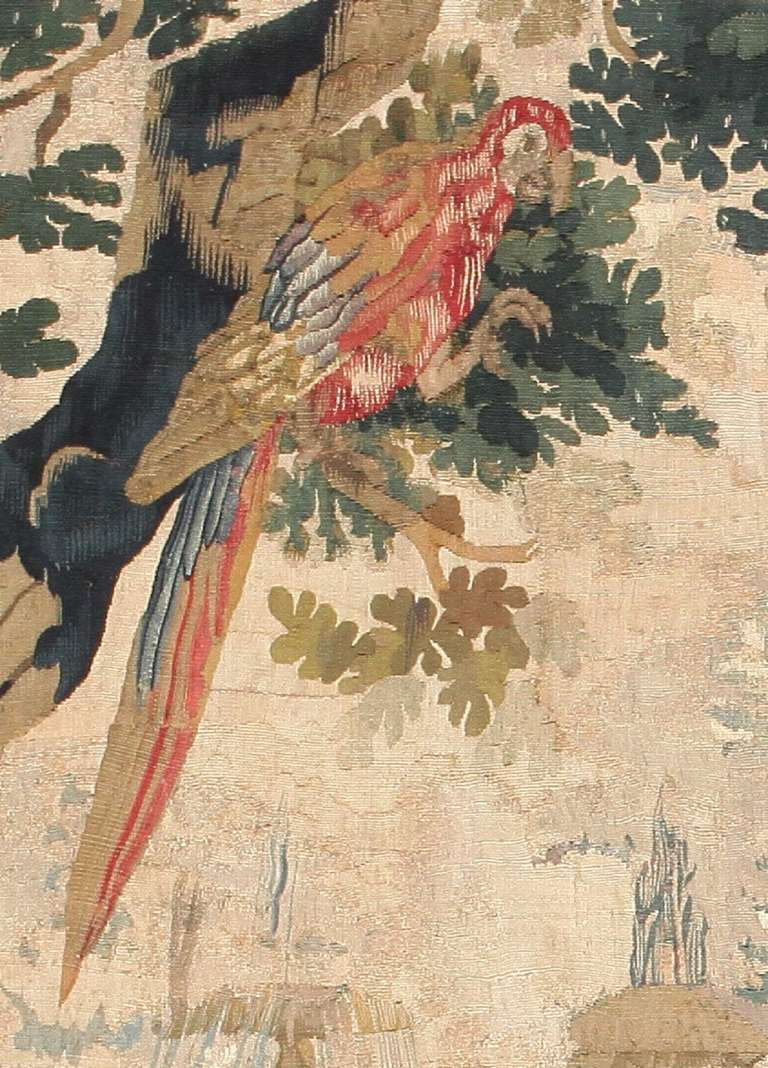 Belgian 18th Century Flemish Tapestry Pastoral. Size: 10' 3