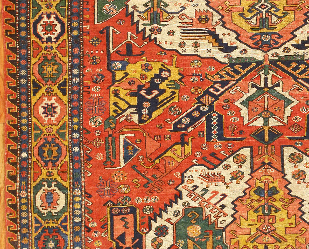 Antique Caucasian Dragon Soumak Rug At 1stdibs Antique Caucasian Soumak Rug The Caucasus Circa Final Quarter Of 19th Century