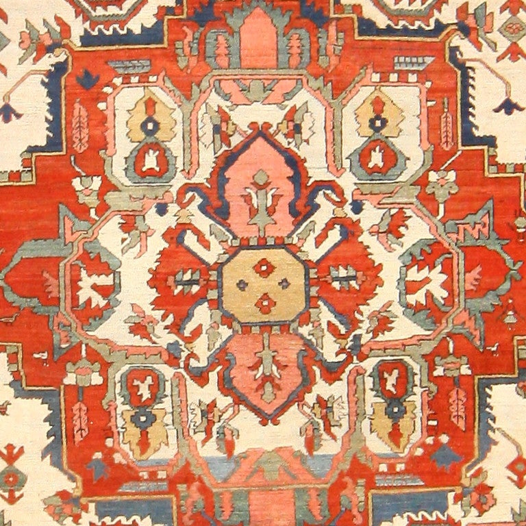 Antique Persian Serapi Rug 48231 1