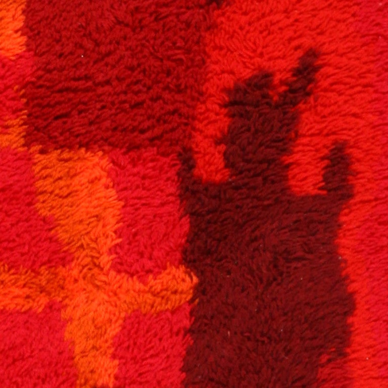 Vintage Scandinavian Rya Rug For Sale at 1stdibs