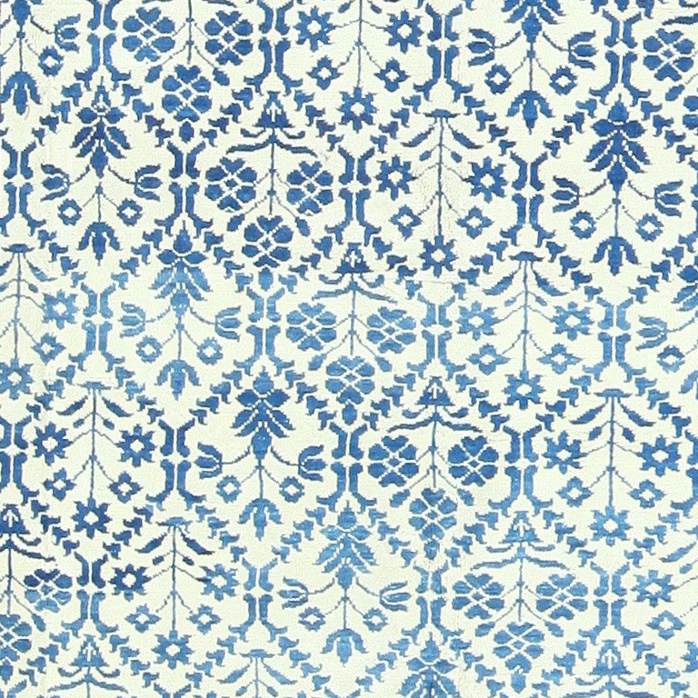 20th Century Gorgeous Blue Vintage Indian Agra Cotton Rug
