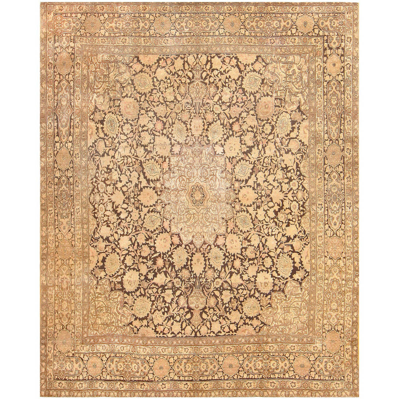 Antique Persian Tabriz Carpet For Sale at 1stdibs