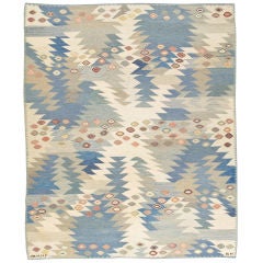 Vintage Swedish Kilim by Marta Maas Fjetterstrom