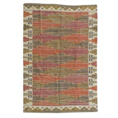 Vintage Swedish Kilim by Marta Maas Fjetterstrom